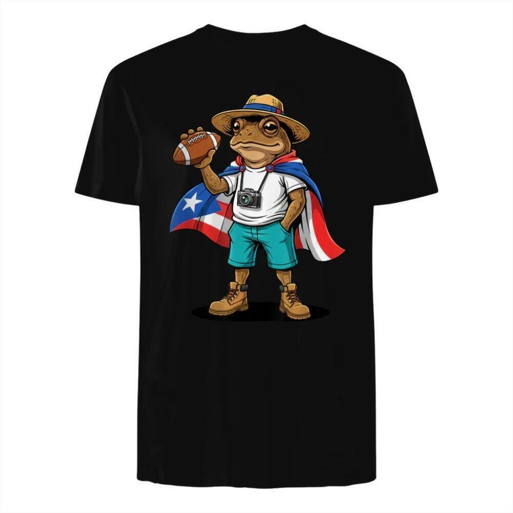 Coqui Frog Football Puerto Rico Island Pride Shirt